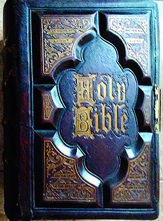 Bible cover repair: (after).