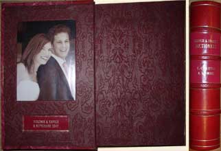 Custom Bound Disctionary with wedding photo makes a fine wedding gift