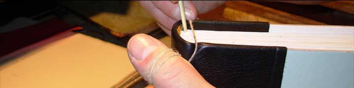 Hand-stitched book binding